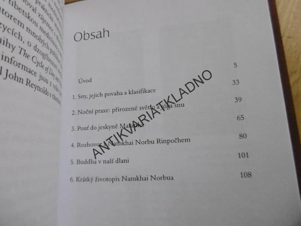 JÓGA SNU A PRAXE PŘIROZENÉHO SVĚTLA, N.N.RINPOČHE, **an