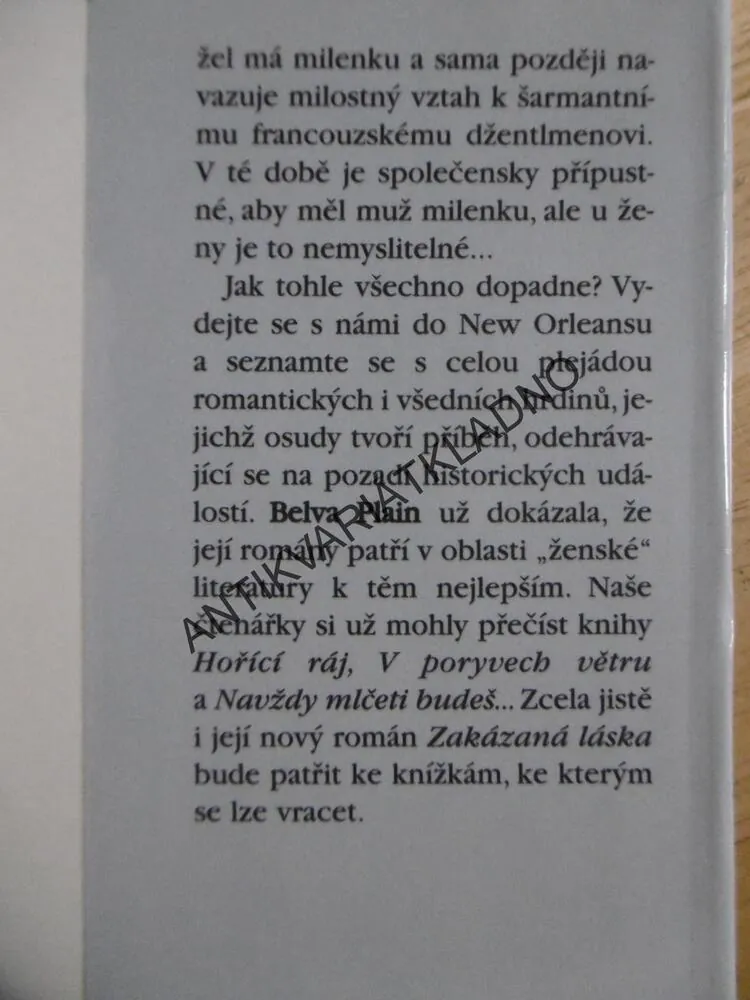 ZAKÁZANÁ LÁSKA, BELVA PLAIN, **an