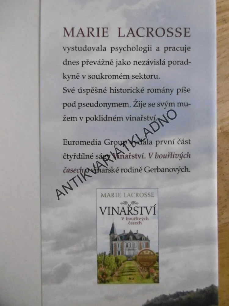 VINAŘSTVÍ - NOVÝ ZAČÁTEK, MARIE LACROSSE, **an
