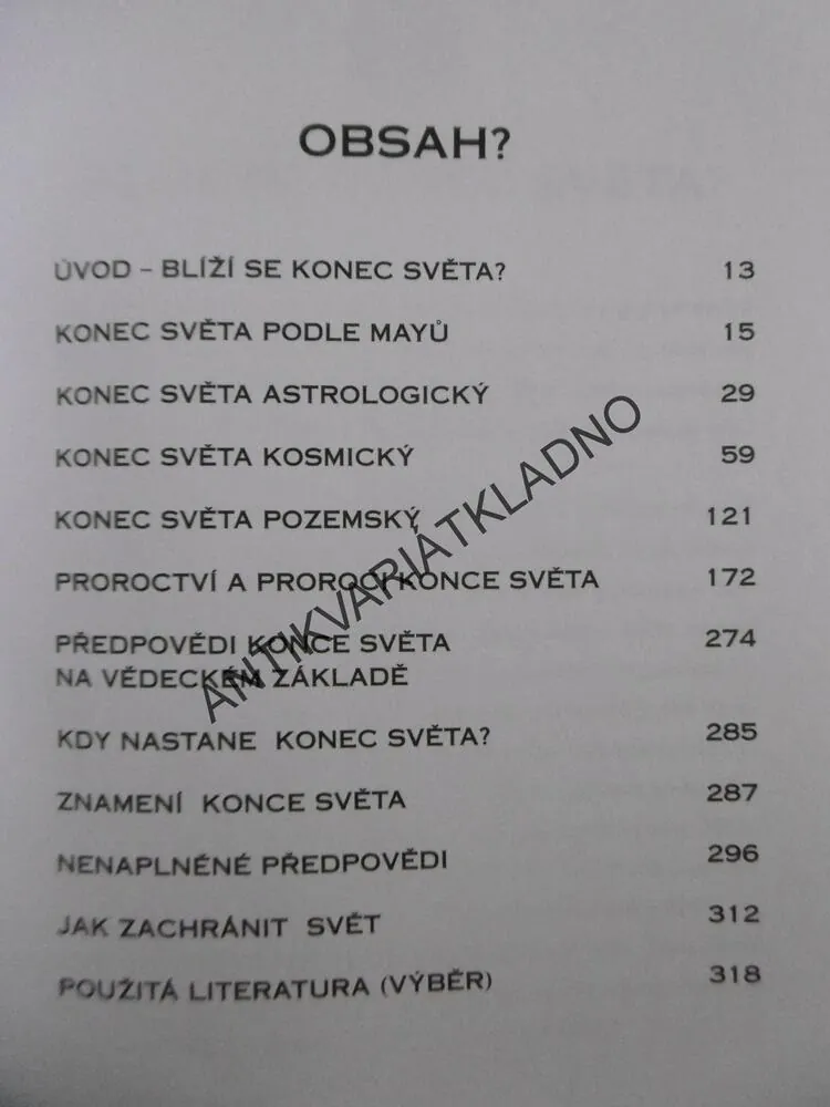 KONEC SVĚTA, JITKA LENKOVÁ, **an