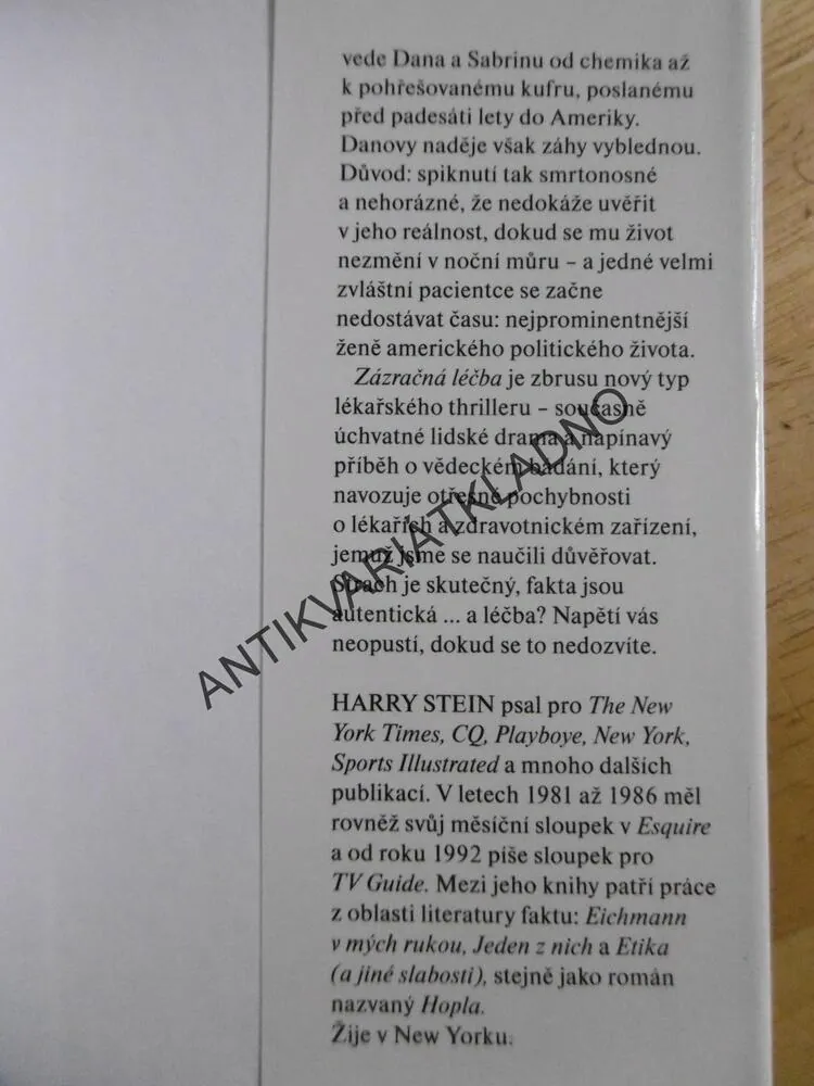 ZÁZRAČNÁ LÉČBA, HARRY STEIN, **an