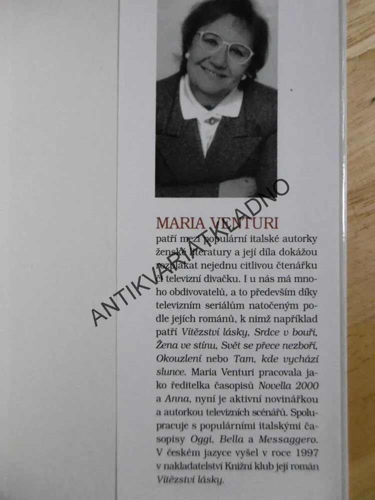 BŘÍMĚ VZPOMÍNEK, MARIA VENTURI, **an