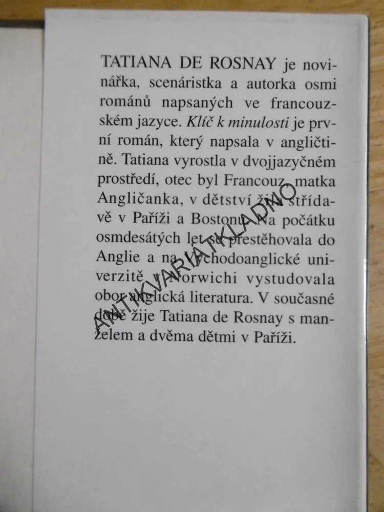 KLÍČ K MINULOSTI, TATIANA DE ROSNAY, **an