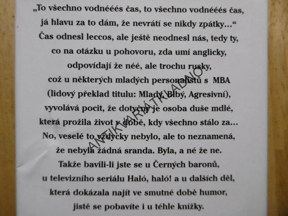 STÁLO TO ZA.. A STEJNĚ TO BYLA SRANDA!, VÁCLAV VLK, **an
