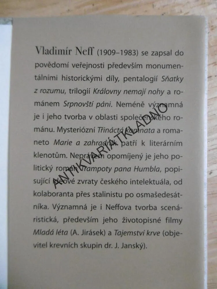 ZLÁ KREV, VLADIMÍR NEFF, **an