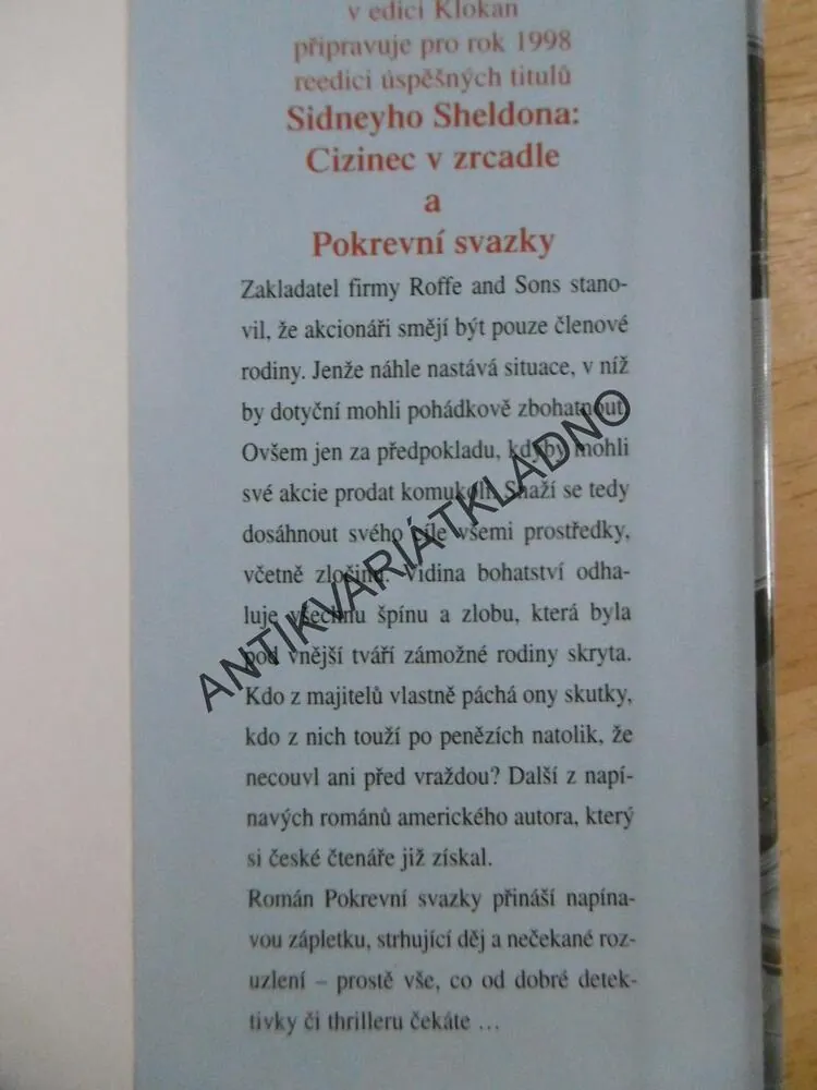 HVĚZDY SVÍTÍ Z VÝŠKY, SIDNEY SHELDON, **an