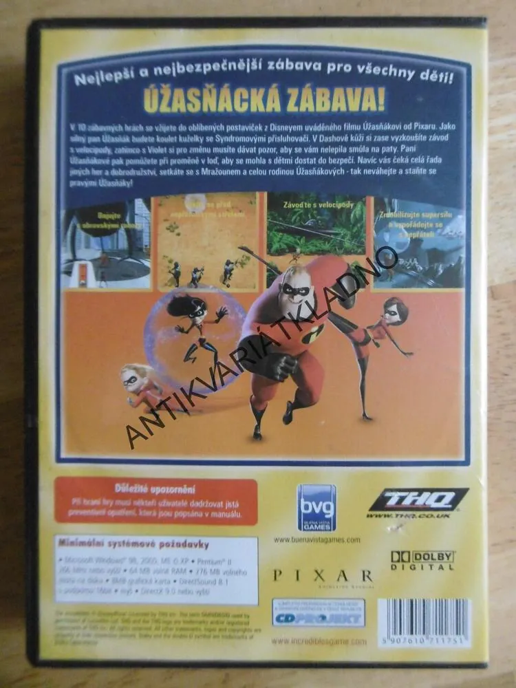 ÚŽASŇÁKOVI, DISNEY, DVD FILM