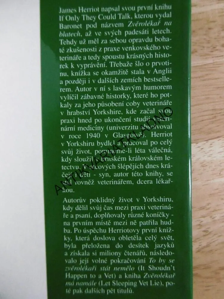 ZVĚROLÉKAŘ SPISOVATELEM : JAMES HERRIOT,  BIOGRAFIE, JIM WIGHT