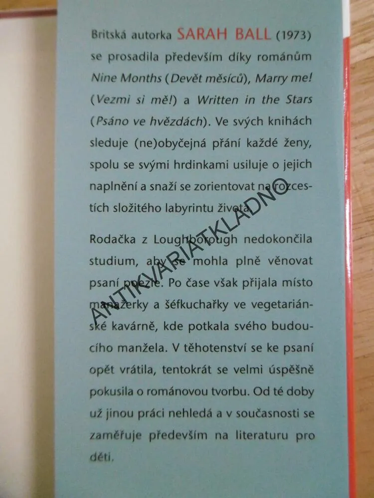 PSÁNO VE HVĚZDÁCH, SARAH BALL, **an