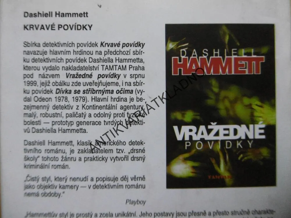 KRVAVÉ POVÍDKY, DASHLELL HAMMETT, 