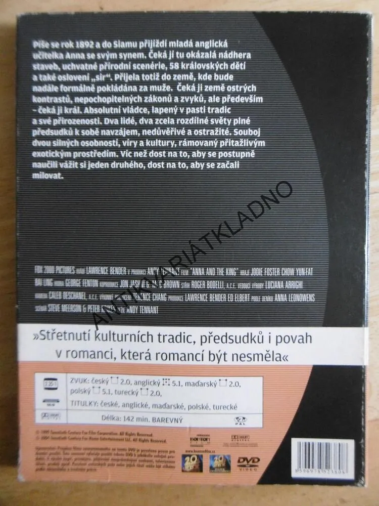 ANNA A KRÁL, DVD FILM