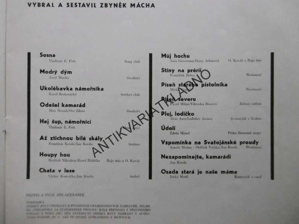 TRAMPSKÉ PÍSNĚ, 1920 - 1960, 2 LP