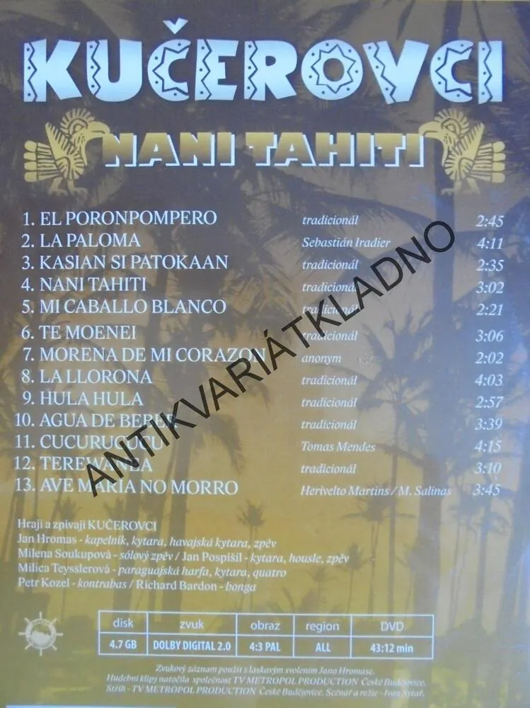 DVD hudba - KUČEROVCI, NANI TAHITI