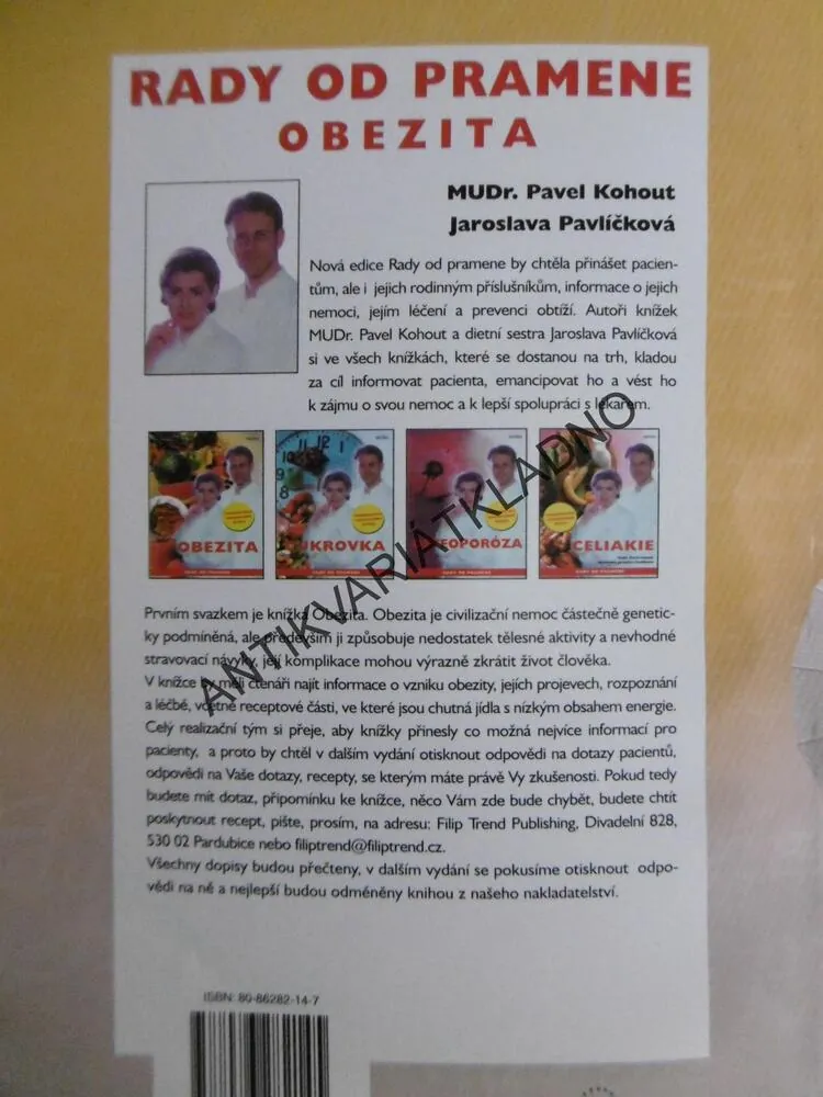 OBEZITA, RADY OD PRAMENE, KOHOUT, PAVLÍČKOVÁ