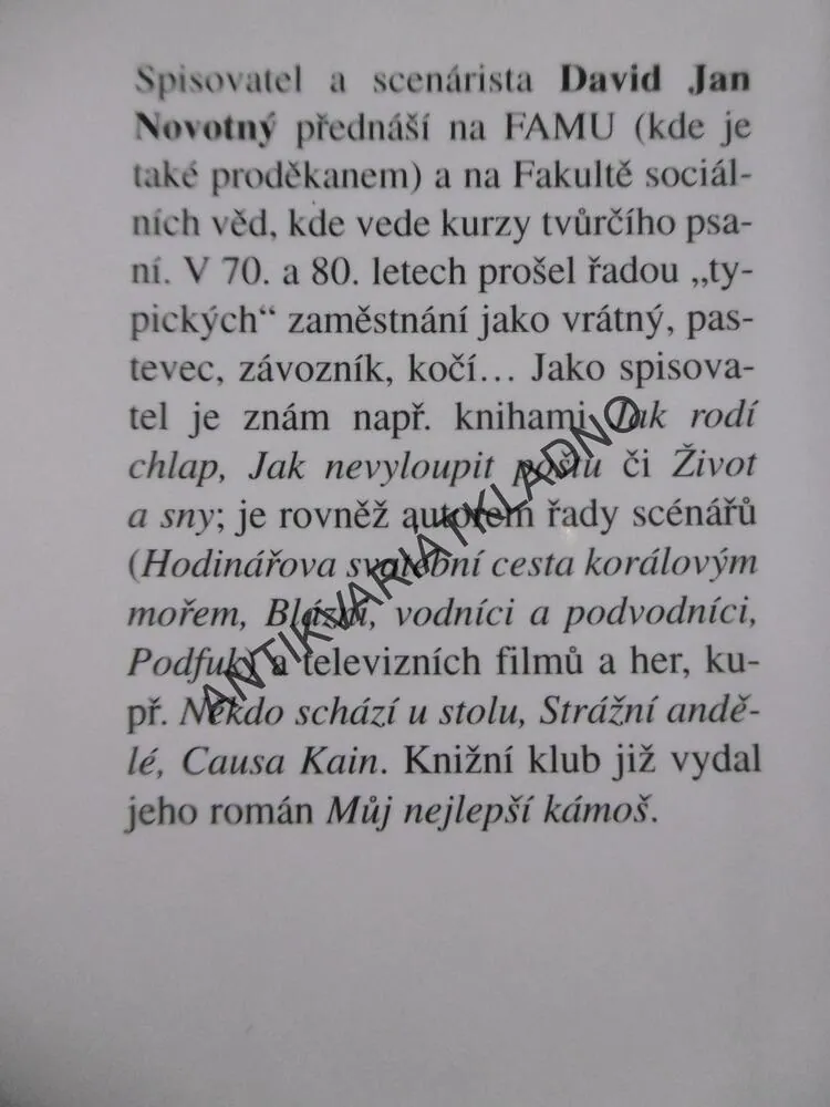 STRÁŽNÍ ANDĚLÉ, DAVID JAN NOVOTNÝ, **an
