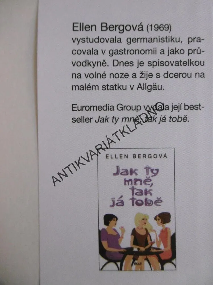 JÁ TI TO OPEPŘÍM, MILÁČKU, ELLEN BERGOVÁ, **an