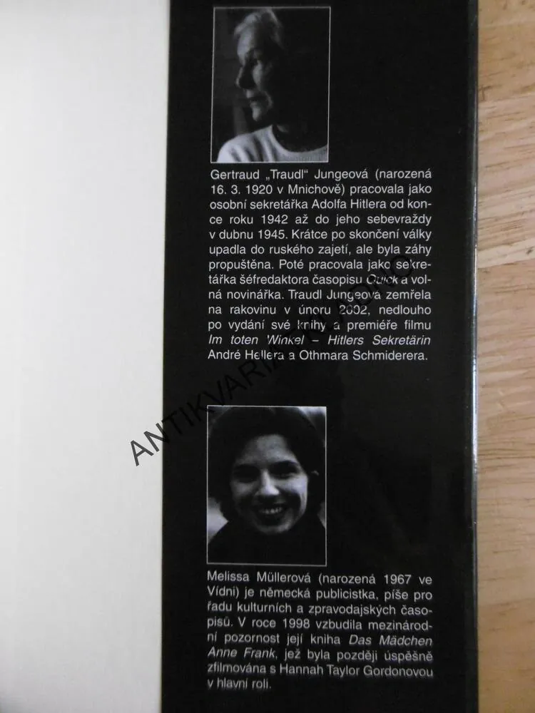 DO POSLEDNÍHO OKAMŽIKU, VZPOMÍNKY HITLEROVY SEKRETÁŘKY, TRAUDL JUNGEOVÁ, **an