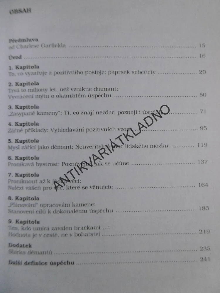 NEVYBROUŠENÝ DIAMANT, FARBER, PSYCHOLOGIE