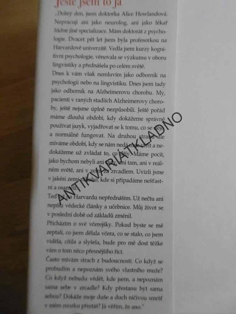 JEŠTĚ JSEM TO JÁ, LISA GENOVA, **an