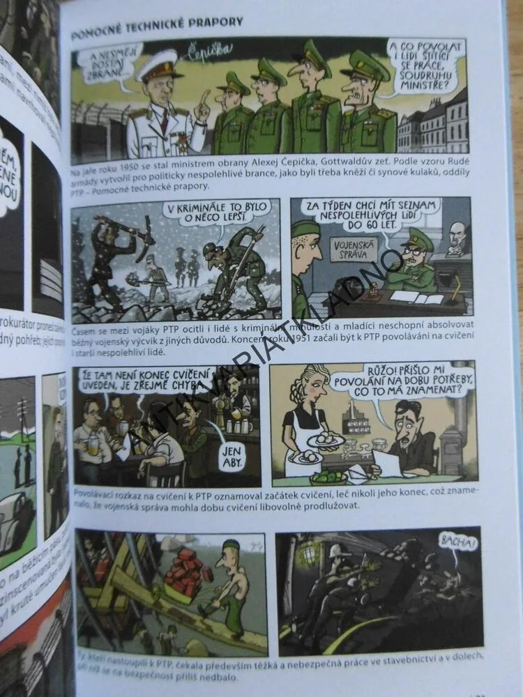 OBRÁZKY Z MODERNÍCH ČESKOSLOVENSKÝCH DĚJIN, KOMIKS,HISTORIE,ČERNÝ, FIBRICH, **an