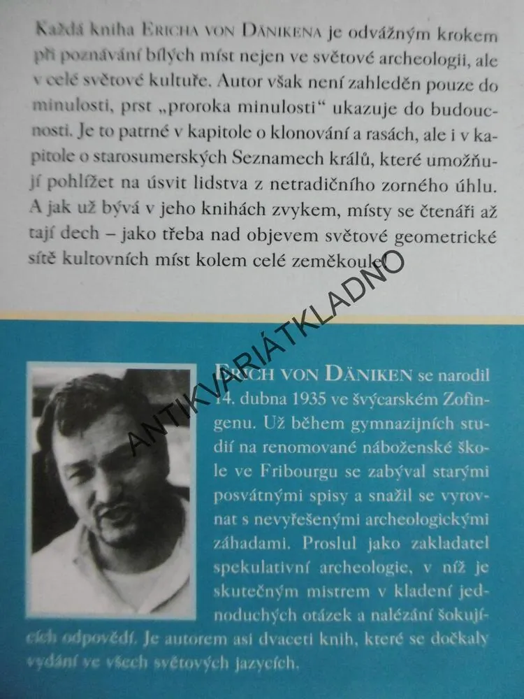 PROROK MINULOSTI, ERICH VON DÄNIKEN, **an