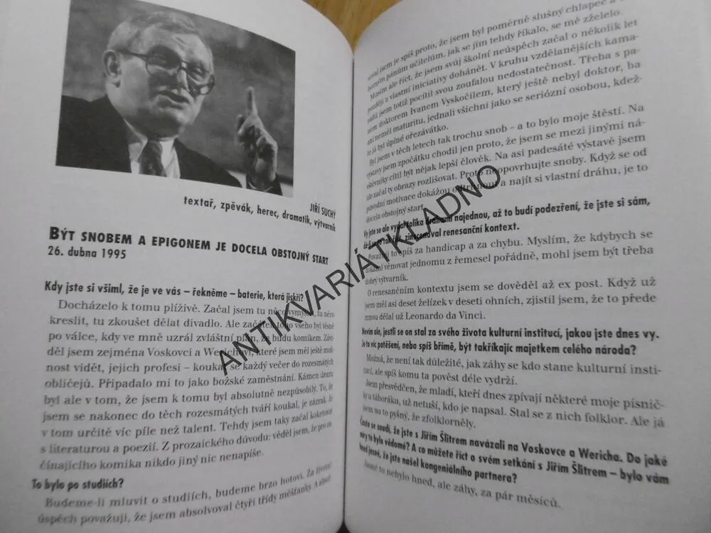 VEČERNÍ ROZMLUVY S HOSTY UNIVERZITY PALACKÉHO 1991 - 1996, JOSEF JAŘAB, **an