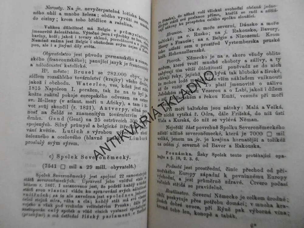 VŠEOBECNÝ ZEMĚPIS, PRO VYŠŠÍ ŠKOLY DÍVČÍ A PRŮMYSLOVÉ, 1869, N.R.KOVÁŘ