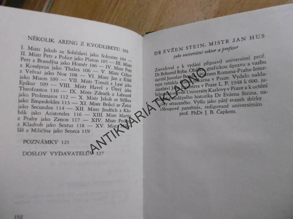 MISTR JAN HUS JAKO UNIVERSITNÍ REKTOR A PROFESOR,  1948, (12.)