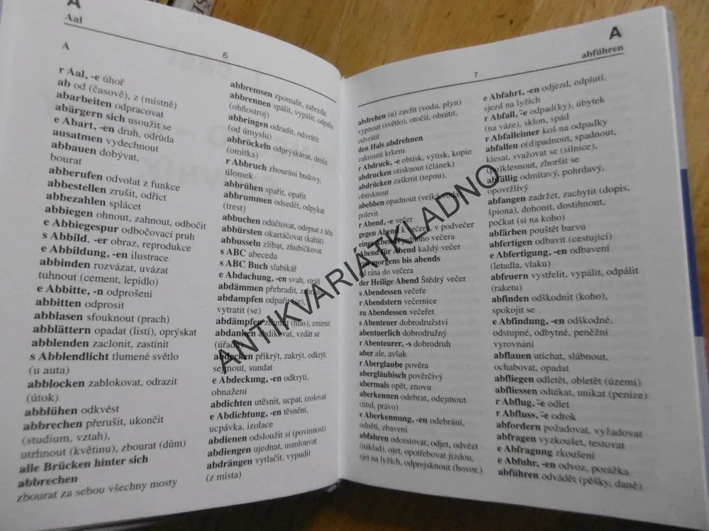 NĚMECKO-ČESKÝ, ČESKO-NĚMECKÝ PRAKTICKÝ SLOVNÍK, **an