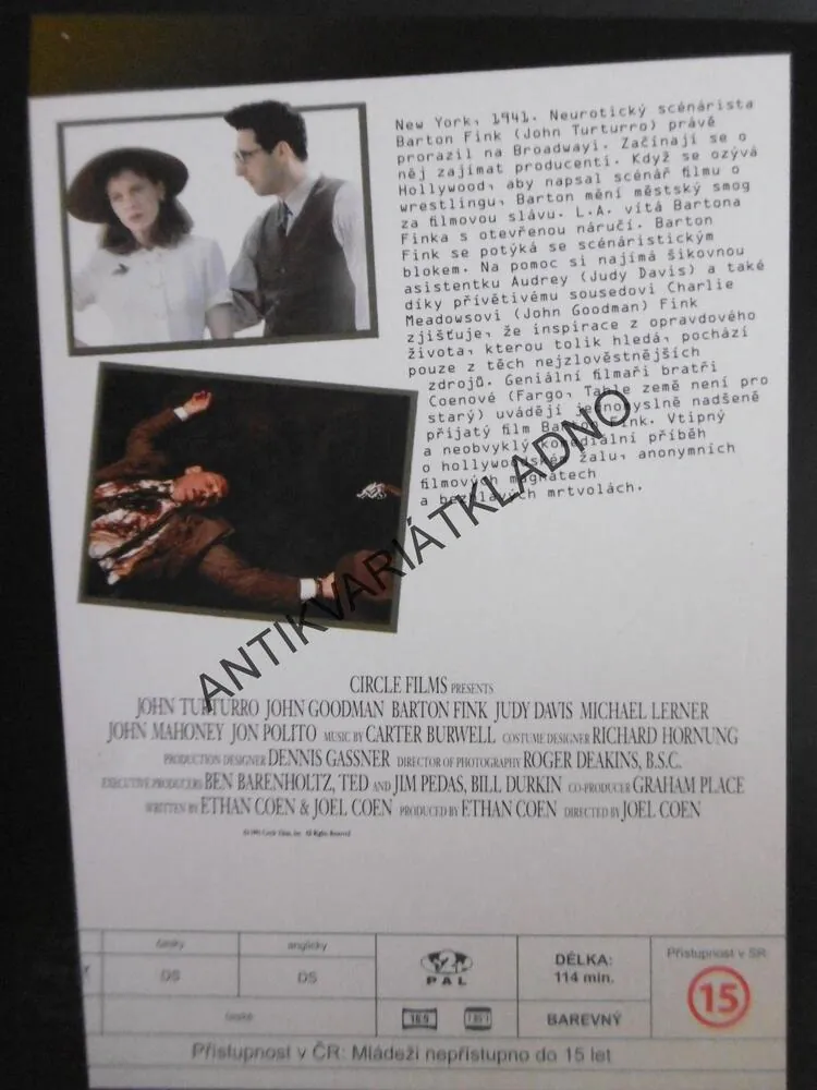 BARTON FINK, DVD FILM 