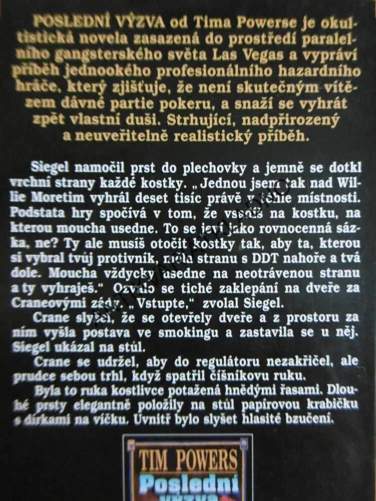 POSLEDNÍ VÝZVA, TIM POWERS, SVAZEK 1 - 2, **an