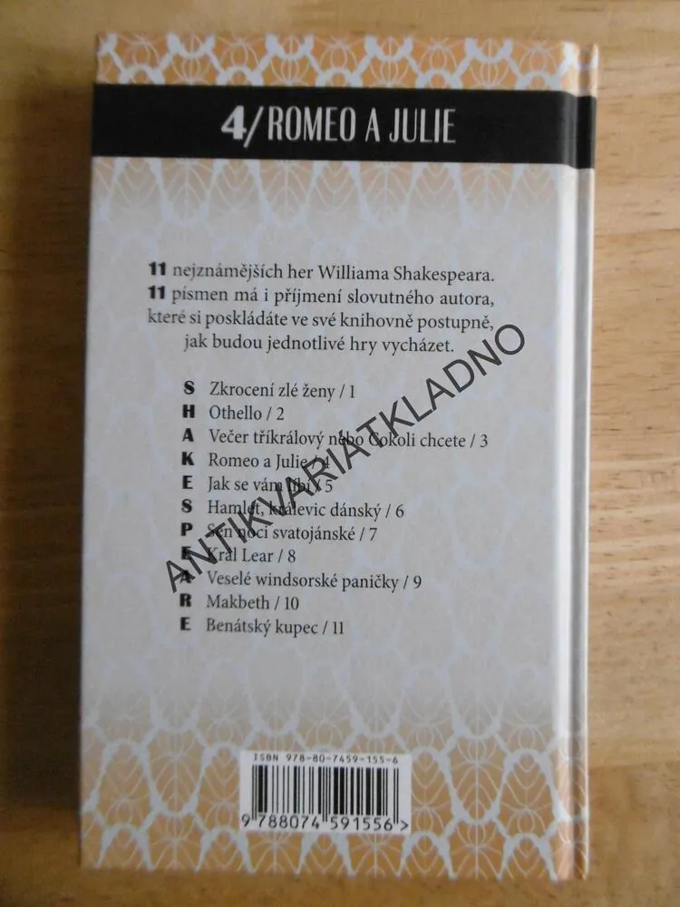 ROMEO A JULIE, WILLIAM SHAKESPEARE, **an