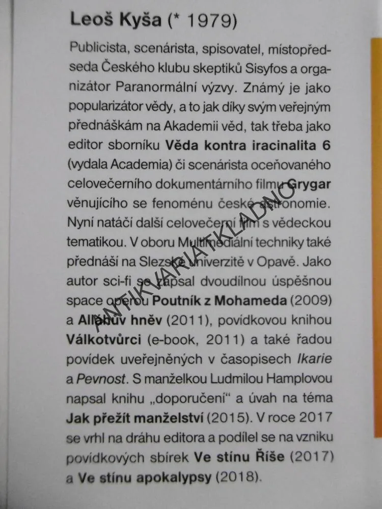 VE STÍNU APOKALYPSY, ANTOLOGIE ČESKÉ FANTASTIKY, FRANTIŠEK KOTLETA, **an