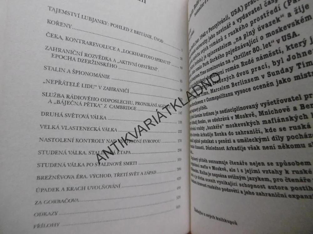 KGB, DŮVĚRNÁ ZPRÁVA O ZAHRANIČNÍCH OPERACÍCH OD LENINA KE GORBAČOVI, CHRISTOPHER ANDREW, **an