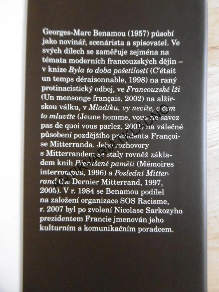 MNICHOVSKÝ PŘÍZRAK, GEORGES-MARC BENAMOU, **an