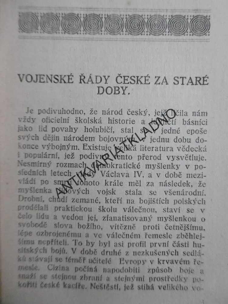 STARÉ ČESKÉ VÁLEČNICTVÍ, ANTONÍN BOUČEK, 1915