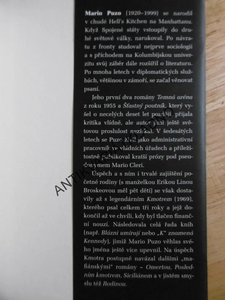 KMOTR, MARIO PUZO, **an