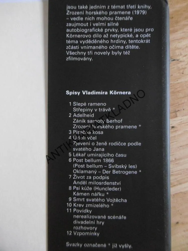 ADELHEID, ZÁNIK SAMOTY BERHOF, ZROZENÍ HORSKÉHO PRAMENE, VLADIMÍR KÖRNER, **an