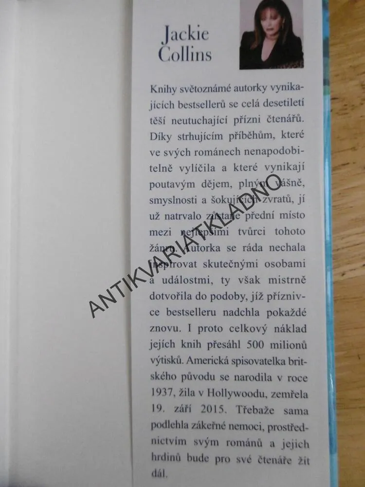 KREV NENÍ VODA, JACKIE COLLINS, **an