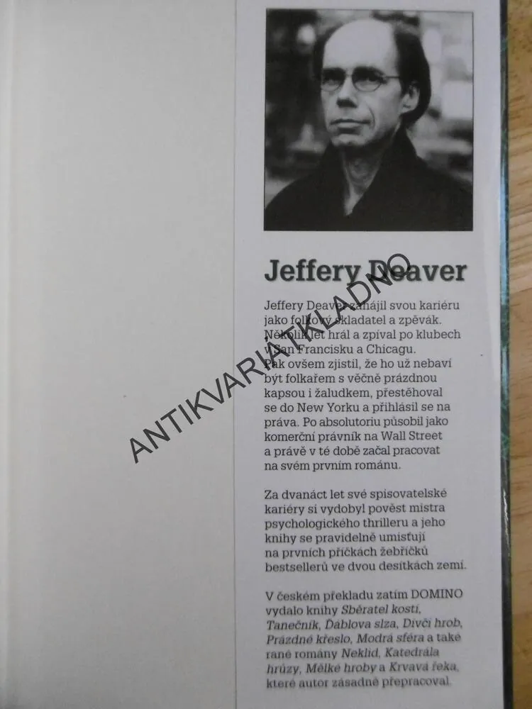 KAMENNÁ OPICE, JEFFERY DEAVER, **an