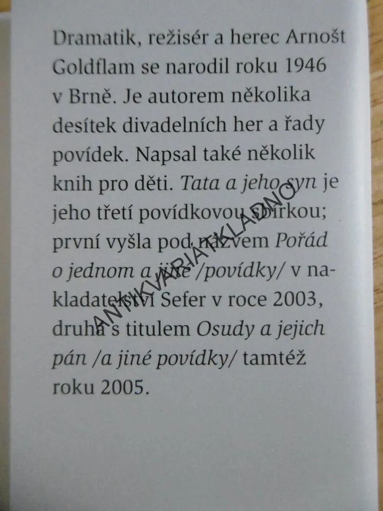 TATA A JEHO SYN, ARNOŠT GOLDFLAM, **an
