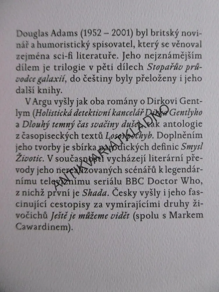 HOLISTICKÁ DETEKTIVNÍ KANCELÁŘ DIRKA GENTLYHO, DOUGLAS ADAMS, **an