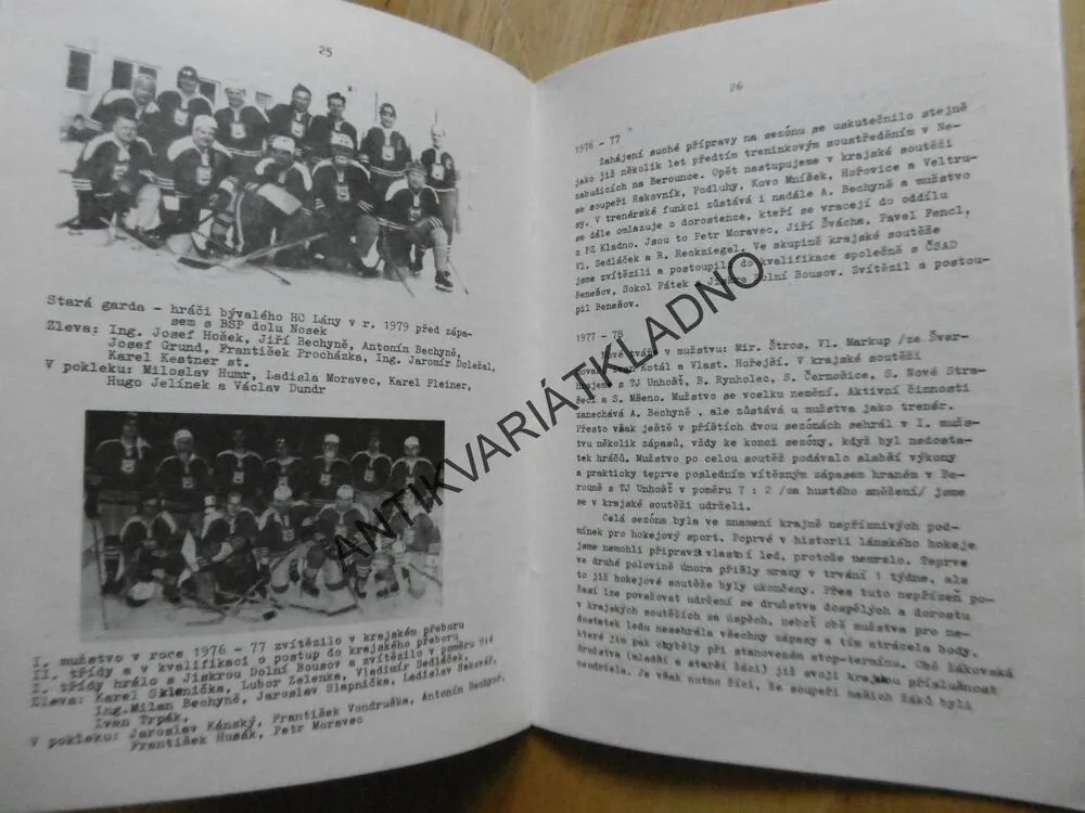 50 LET LEDNÍHO HOKEJE LÁNY, OKR. KLADNO, 1985, LEDNÍ HOKEJ