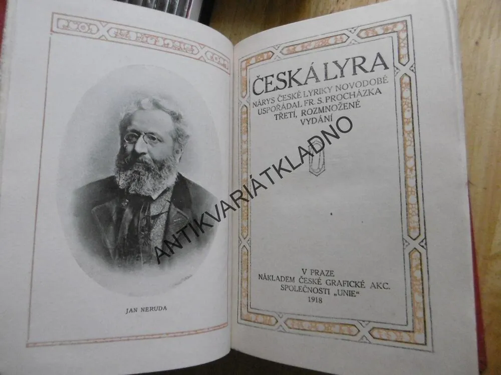 ČESKÁ LYRA, NÁRYS ČESKÉ LYRIKY NOVODOBÉ, 1918