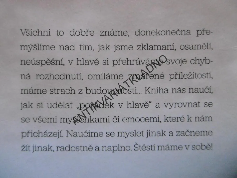 UKLIĎTE SI V SOBĚ!, JARMILA MANDŽUKOVÁ, **an