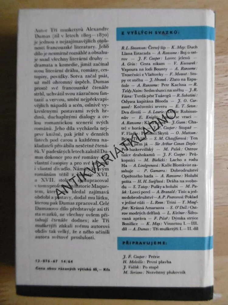 KOD 23/2 - TŘI MUŠKETÝŘI, ALEXANDRE DUMAS, **an