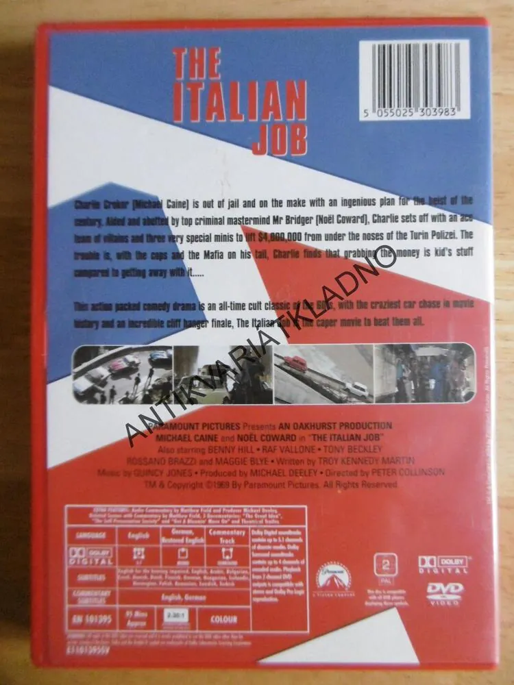 THE ITALIAN JOB, DVD FILM