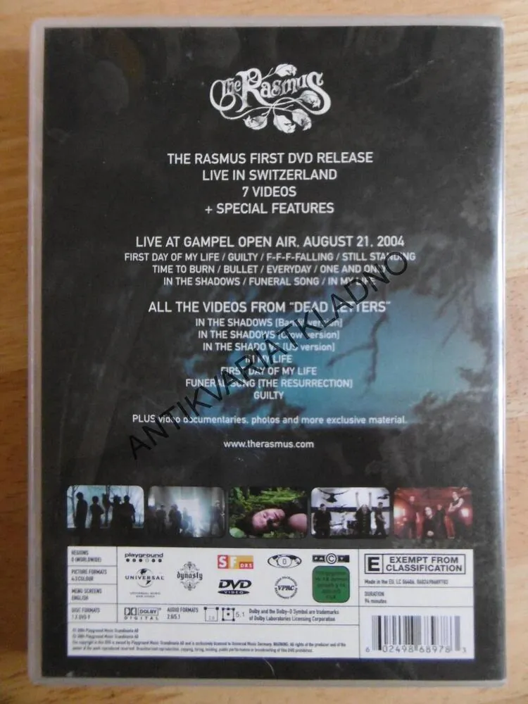 THE RASMUS, LIVE, DVD FILM