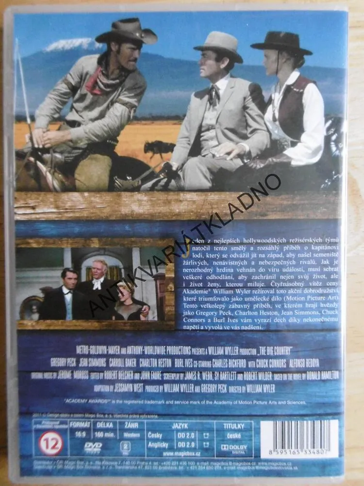 VELKÁ ZEMĚ, GREGORY PECK, DVD FILM