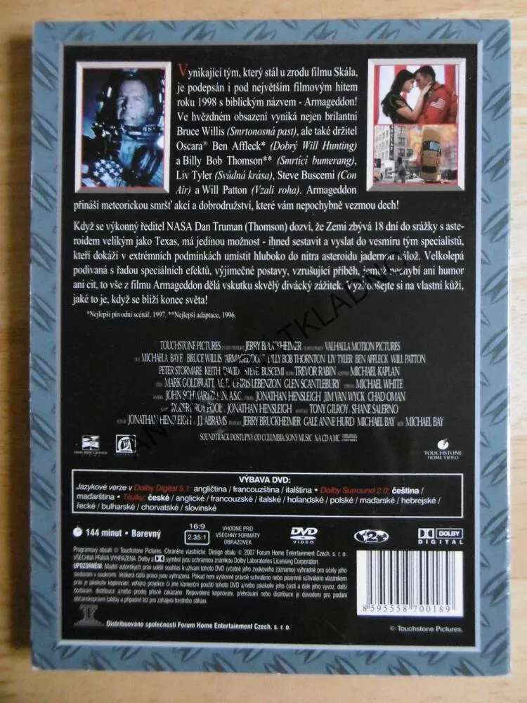 ARMAGEDDON, BRUCE WILLIS, DVD FILM